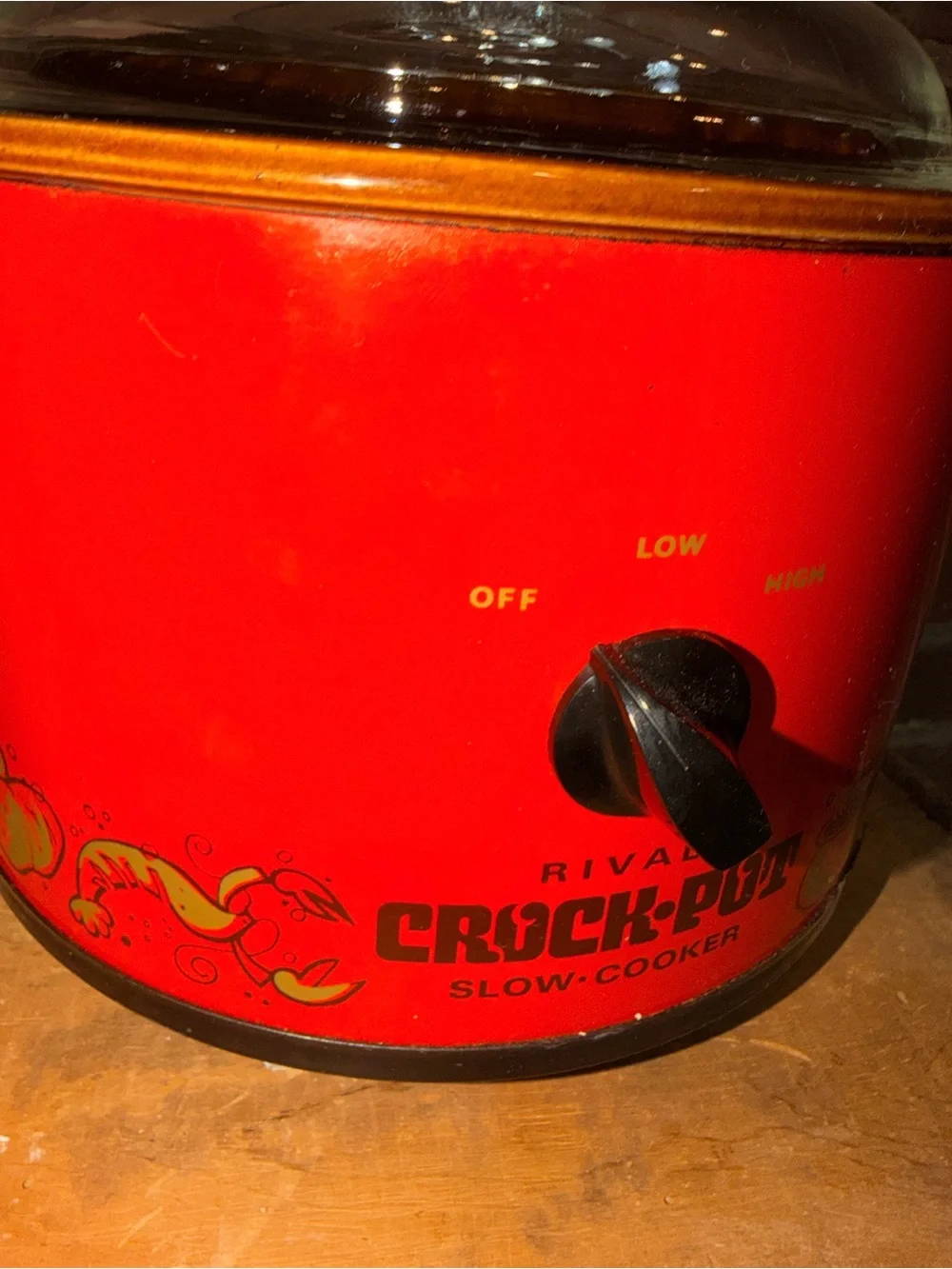 Crock-Pot Red Slow Cooker Vintage Spice Design 70s Kitchenware Rival
